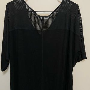 Black short sleeve blouse